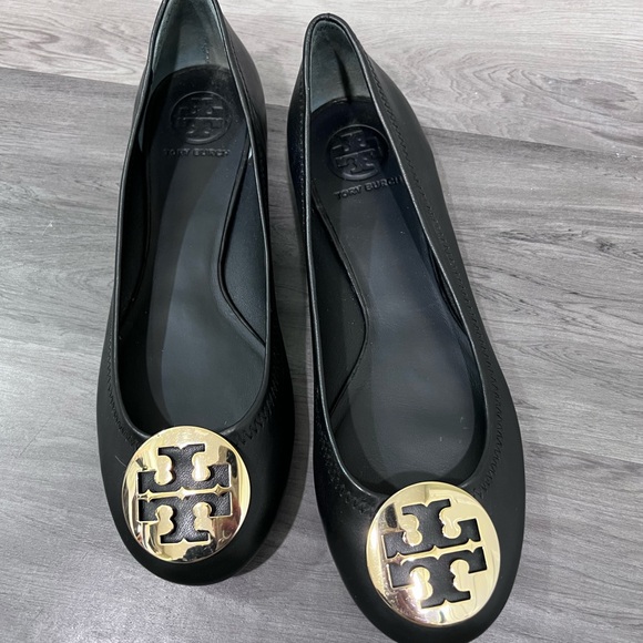 Tory Burch Shoes - Tory Burch Black Loafers with Gold Emblem